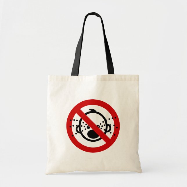 NO Cry Babies ⚠ Thai Airport Sign ⚠ Tote Bag (Front)