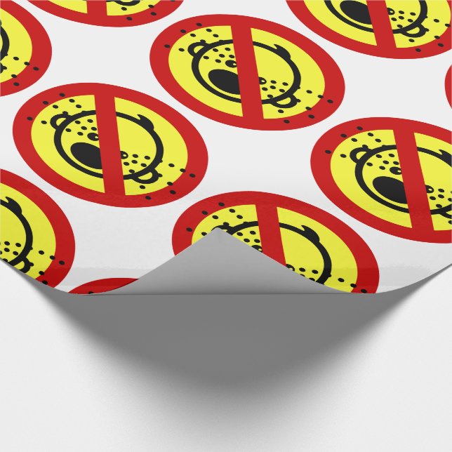 NO Cry Babies ⚠ Thai Airport Sign ⚠ Wrapping Paper (Corner)