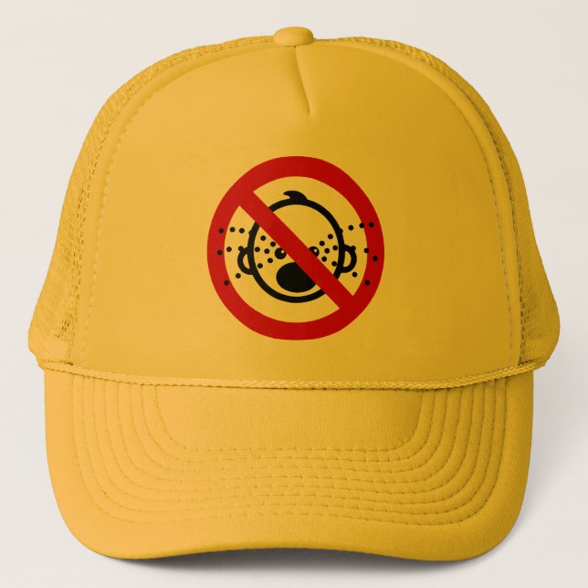 NO Cry Thai Airport Sign ⚠ Trucker Hat (Front)