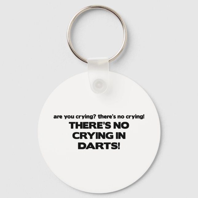No Crying - Darts Key Ring (Front)