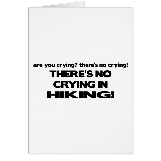No Crying - Hiking (Front)