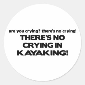 No Crying - Kayaking Classic Round Sticker