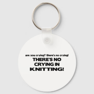 No Crying - Knitting Key Ring