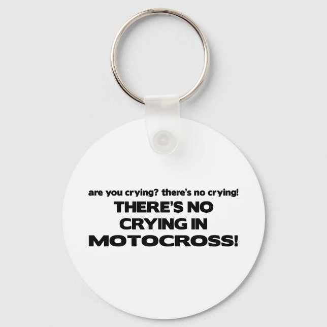 No Crying - Motocross Key Ring (Front)