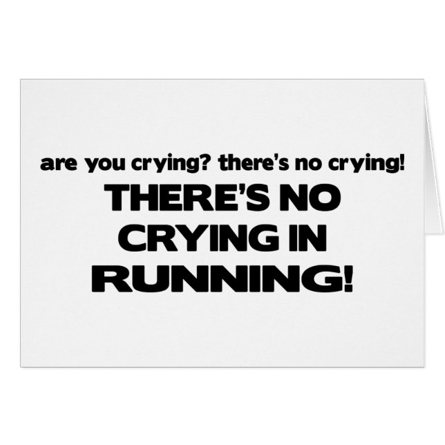 No Crying - Running (Front Horizontal)