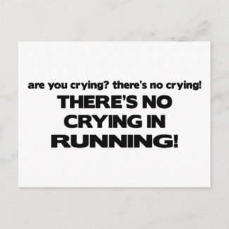 No Crying - Running Postcard
