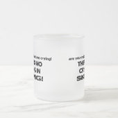 No Crying - Skiing Frosted Glass Coffee Mug (Center)