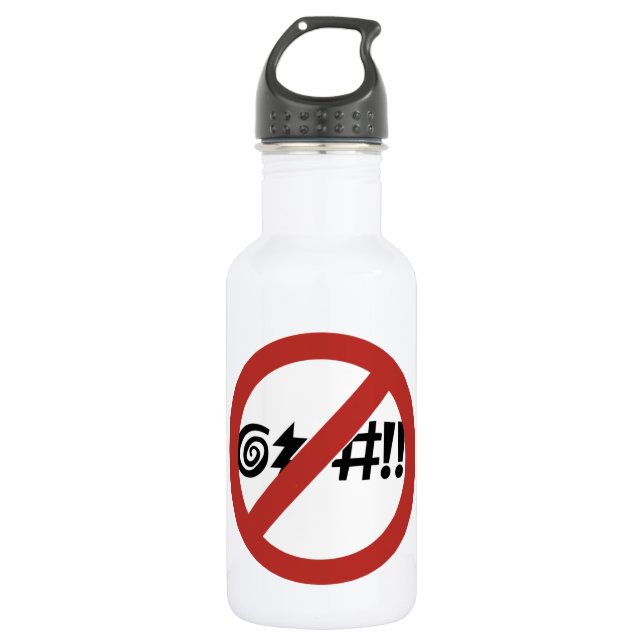 No Cursing Allowed, Sign, Virginia, US 532 Ml Water Bottle (Front)