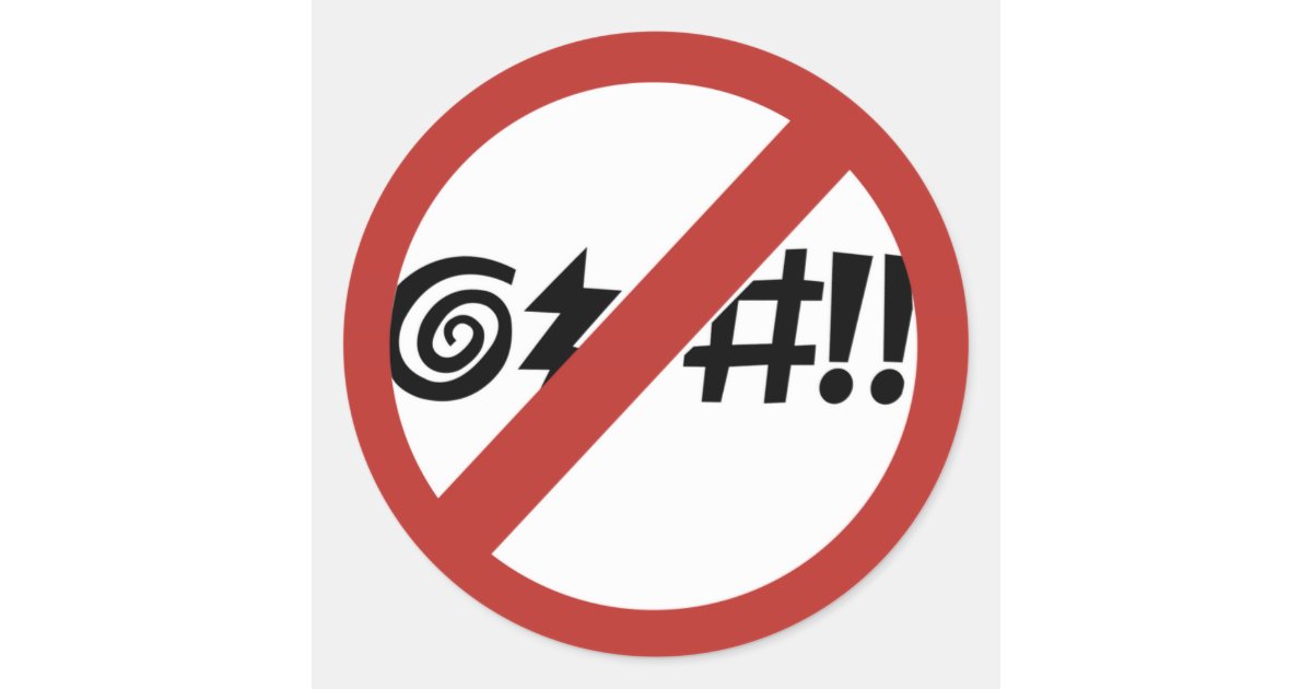 No Cursing Allowed Sign Virginia US Classic Round Sticker Zazzle