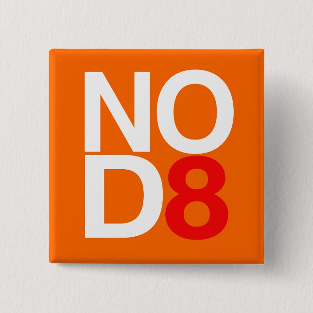 NO D8 15 CM SQUARE BADGE (Front)