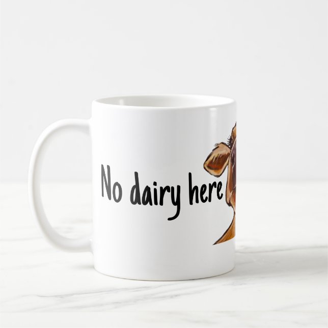 No Dairy Here Cow Coffee Mug (Left)