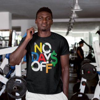 No Days Off Clothing: Colorful Graphic Tee Shirt 