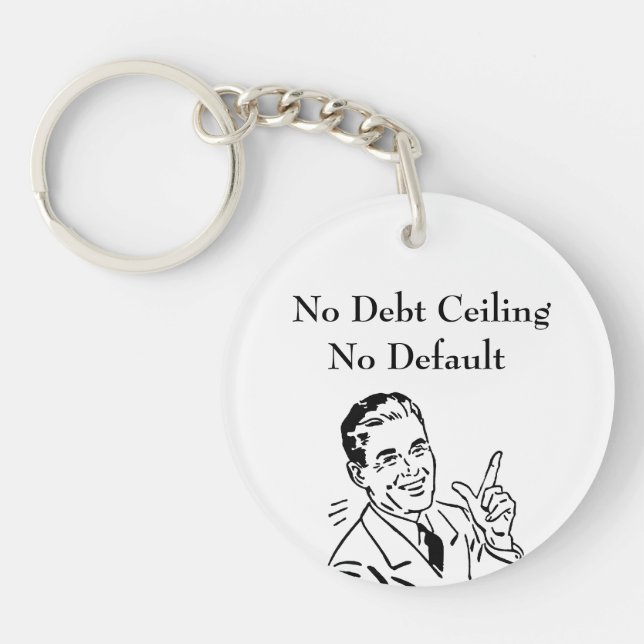 No Debt Ceiling, No Default Key Ring (Front)