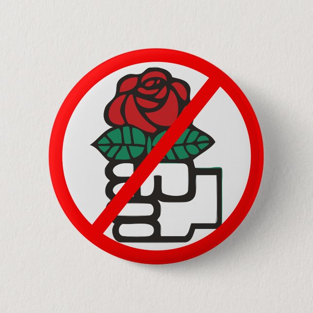 No Democratic Socialism Button (Front)