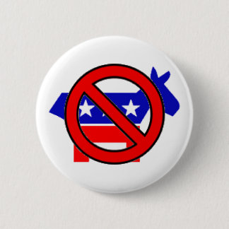 No Democrats 6 Cm Round Badge