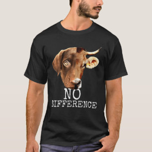 No Difference Pro Vegan Vegetarian Animal Lover Ve T-Shirt