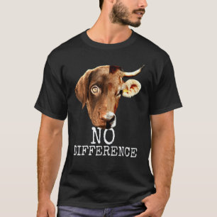 No Difference Pro Vegan Vegetarian Animal Veggie T-Shirt