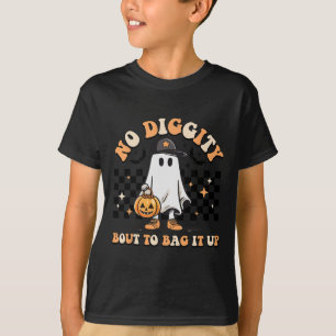 No Diggity Bout To Bag It Up Cute Ghost Halloween T-Shirt