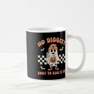 No Diggity Bout To Bag It Up Ghost Halloween Kids Coffee Mug