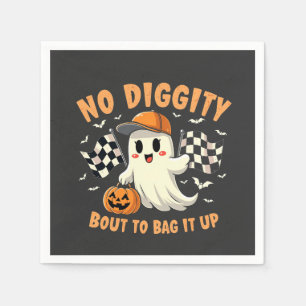 No Diggity Bout to Bag It Up Halloween Ghost Napkin