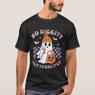 No Diggity Bout To G It Up Cute Ghost Halloween Ki T-Shirt