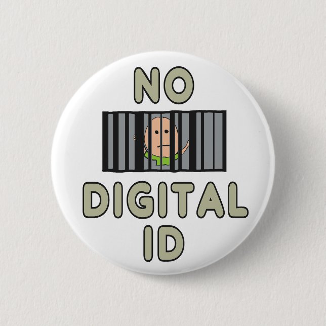 No Digital ID 6 Cm Round Badge (Front)