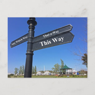 'No Direction' Postcard