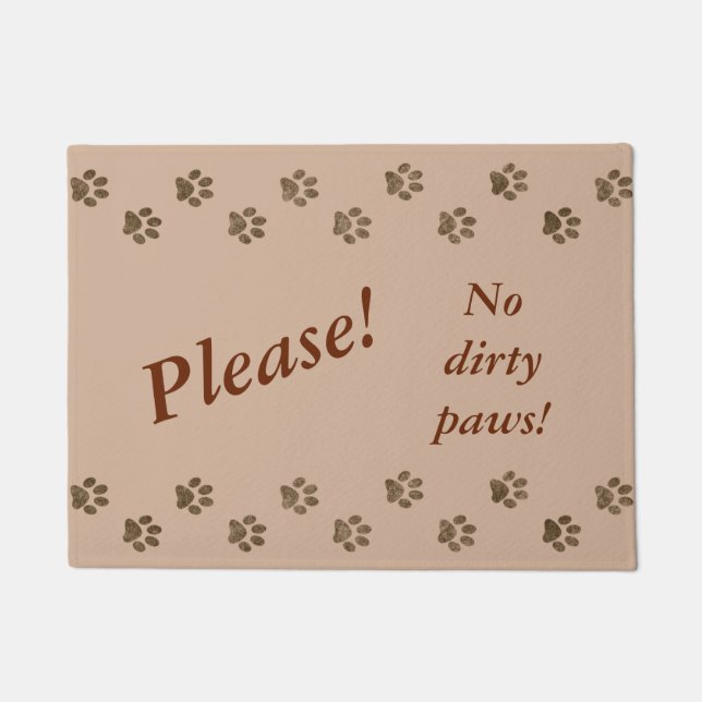 No Dirty Paws Doormat (Front)