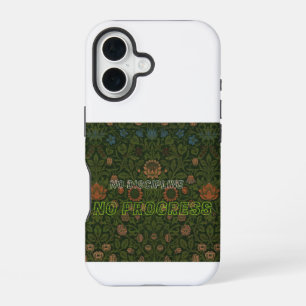 No Discipline No Progress Vintage Floral Phone Cas iPhone 16 Case