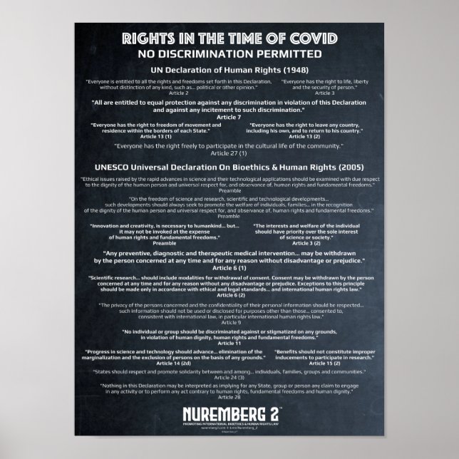 " No Discrimination" Human Rights X Small Poster (Front)