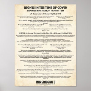 " No Discrimination" Human Rights X Small Poster