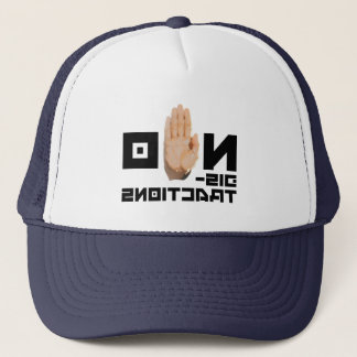 NO distractions! cool mirror readable motivational Trucker Hat