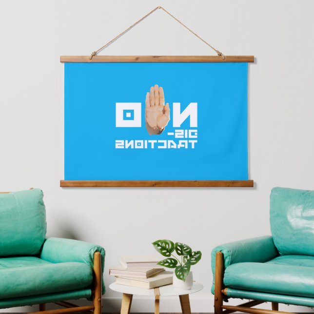 NO Distractions! cool readable through a mirror   Hanging Tapestry (Living Room)