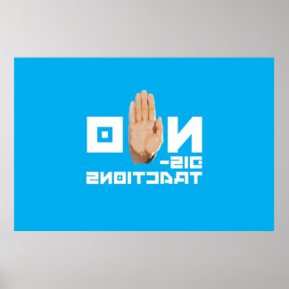 NO Distractions! cool readable through a mirror   Poster