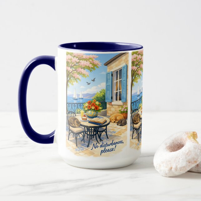 No disturbances, Please!  Mug (With Donut)