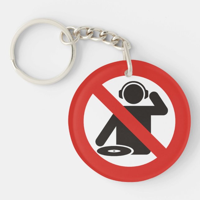 No DJ Zone Key Ring (Front)