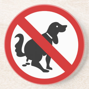 NO Dog Fouling ⚠ Thai Sign ⚠ Coaster
