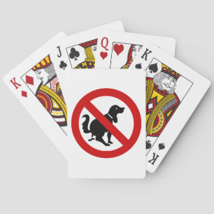 NO Dog Fouling ⚠ Thai Sign ⚠ Playing Cards