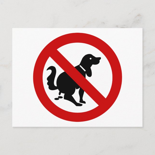 NO Dog Fouling ⚠ Thai Sign ⚠ Postcard (Front)