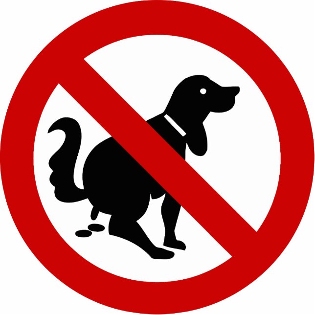 NO Dog Fouling ⚠ Thai Sign ⚠ Standing Photo Sculpture (Front)