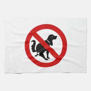 NO Dog Fouling ⚠ Thai Sign ⚠ Tea Towel