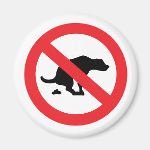 No dog poop sign funny sarcastic magnet