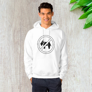 No Dogs Allowed Bold Black and White Symbol Hoodie