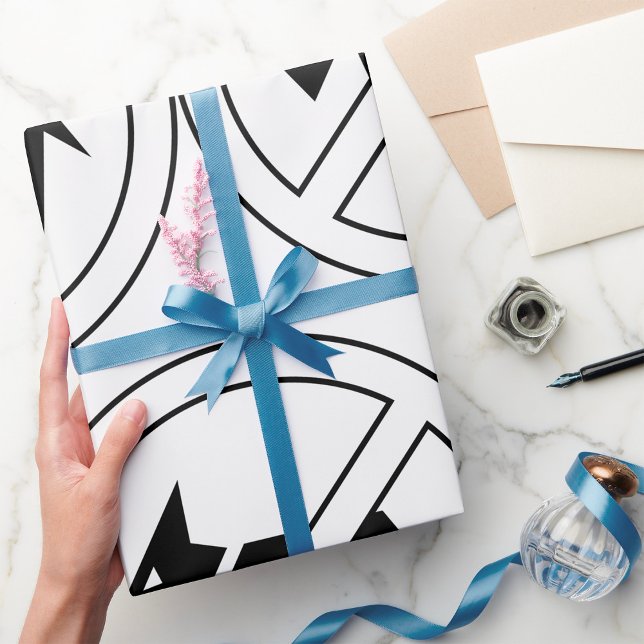 No Dogs Allowed Bold Black and White Symbol Wrapping Paper (Creator Uploaded)