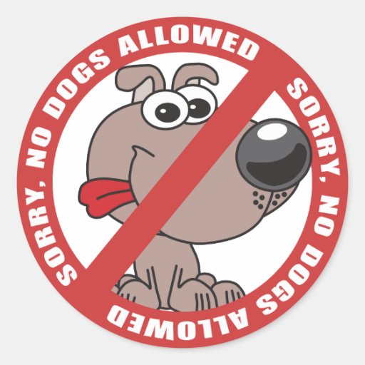 Image of No Dogs Allowed Classic Round Sticker