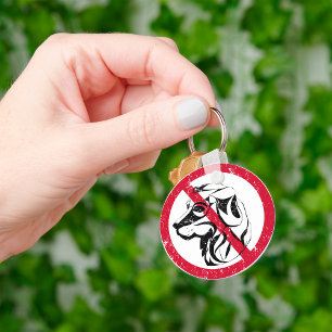 No Dogs Allowed Keychain