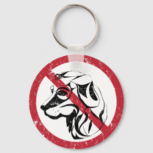No Dogs Allowed Keychain