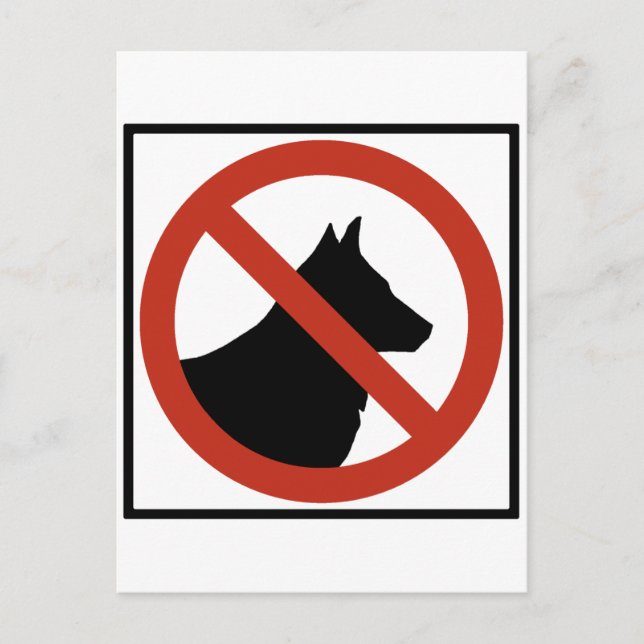 No Dogs Allowed / No Pets Highway Sign Postcard (Front)