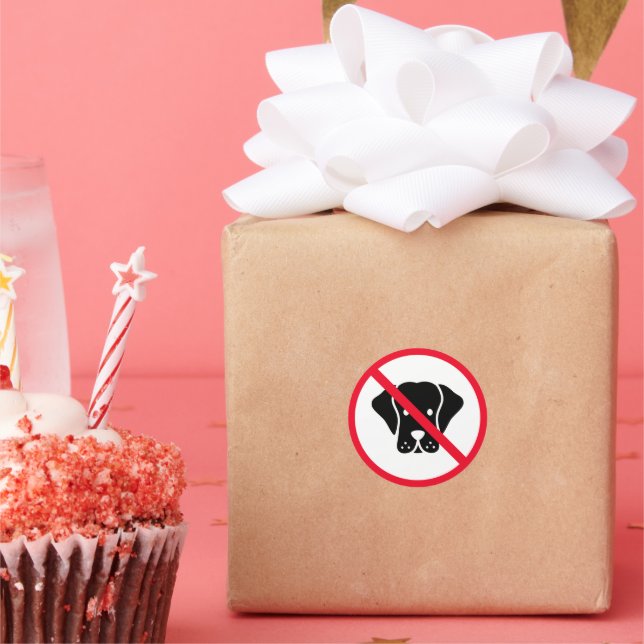 No Dogs Allowed Sign | Classic Round Stickers (Party)