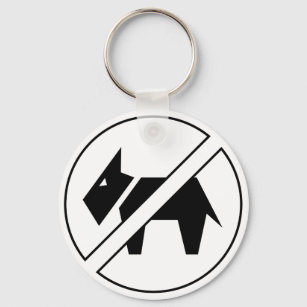No Dogs Keychain